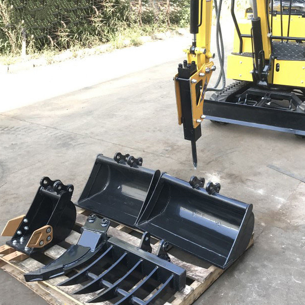 Auger Drill Attachment - Accessoires pour mini-excavatrice : Tarière, Râteau