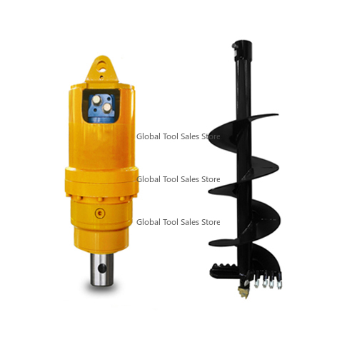 Auger Drill Attachment - Moteur de fixation d'excavatrice à entraînement