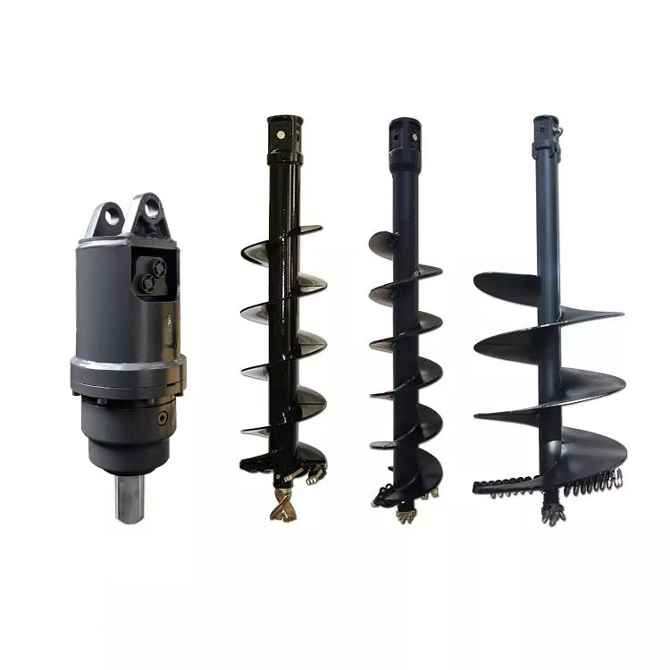 Auger Drill Attachment - Mini-excavatrice avec tarière hydraulique, prix d'usine,