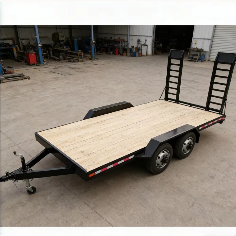 Remorque à plateau en bois à d - Heavy Equipment Hauling avis et prix