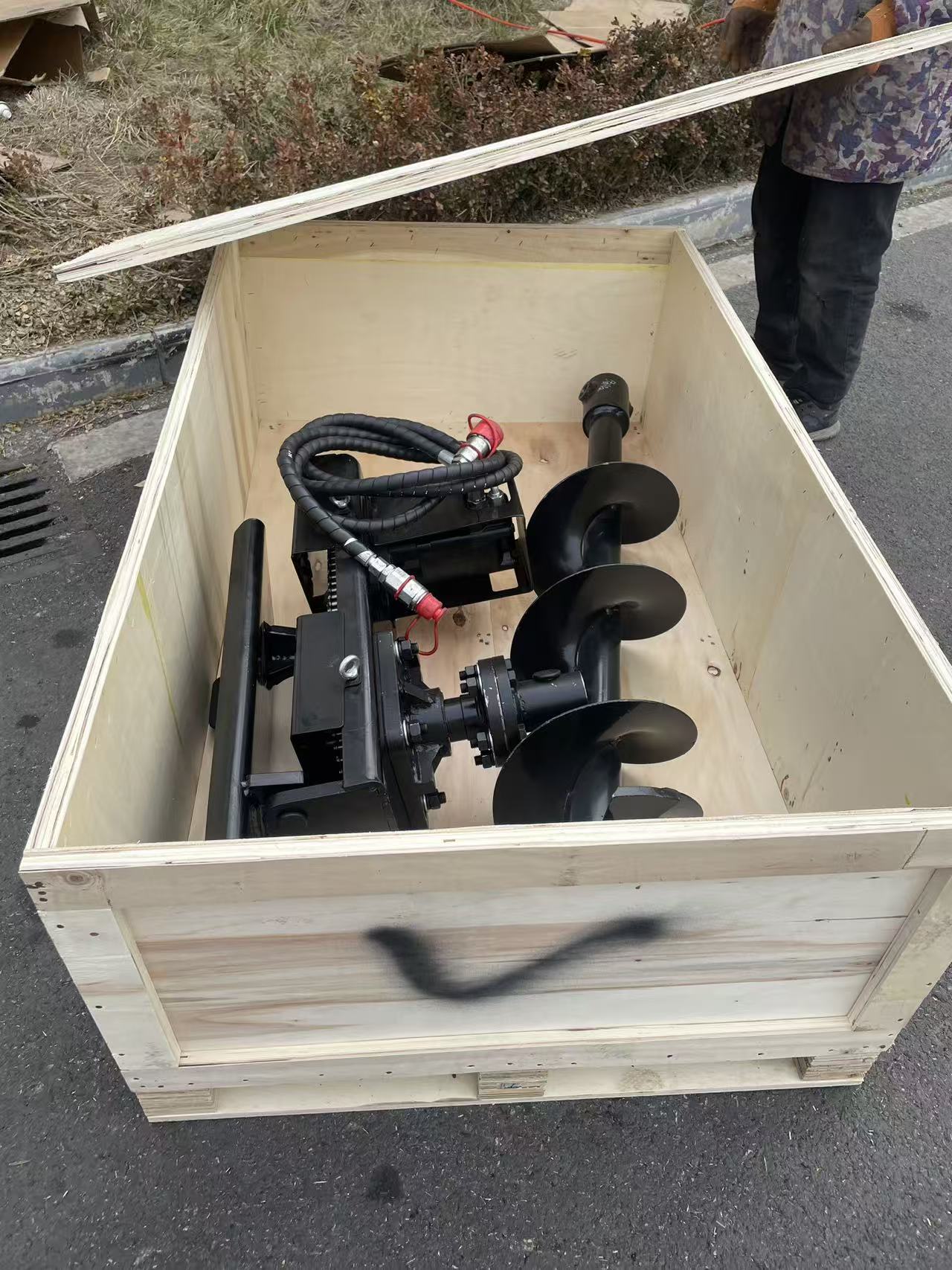 Tarière hydraulique pour charg - Auger Drill Attachment avis et prix